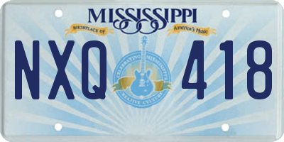 MS license plate NXQ418