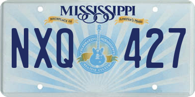 MS license plate NXQ427