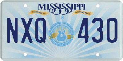 MS license plate NXQ430
