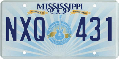 MS license plate NXQ431