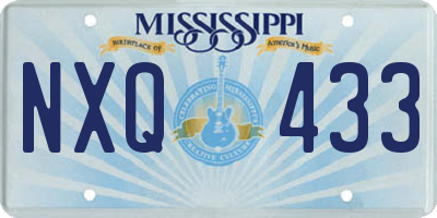 MS license plate NXQ433