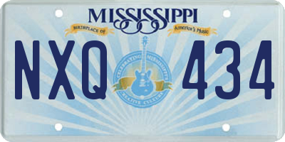 MS license plate NXQ434