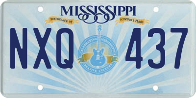 MS license plate NXQ437