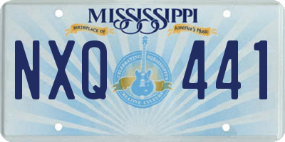 MS license plate NXQ441