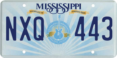 MS license plate NXQ443