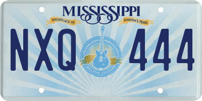 MS license plate NXQ444