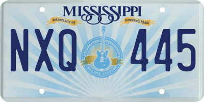 MS license plate NXQ445