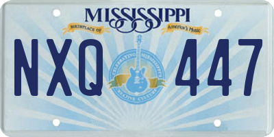 MS license plate NXQ447