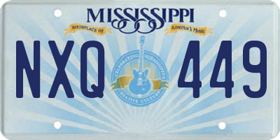 MS license plate NXQ449
