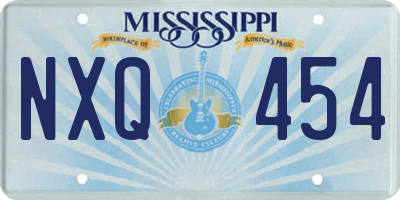 MS license plate NXQ454
