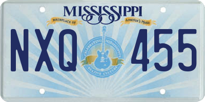 MS license plate NXQ455