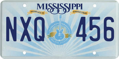 MS license plate NXQ456