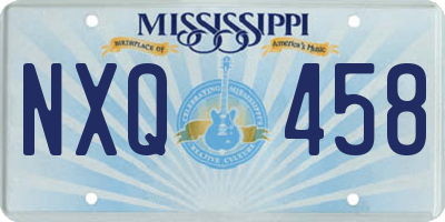 MS license plate NXQ458
