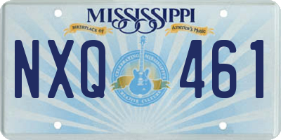 MS license plate NXQ461