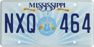 MS license plate NXQ464