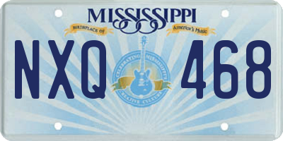 MS license plate NXQ468