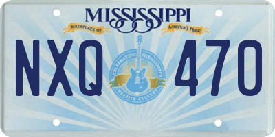 MS license plate NXQ470
