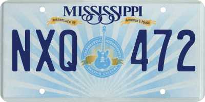 MS license plate NXQ472