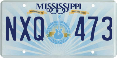 MS license plate NXQ473