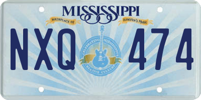 MS license plate NXQ474