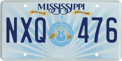 MS license plate NXQ476