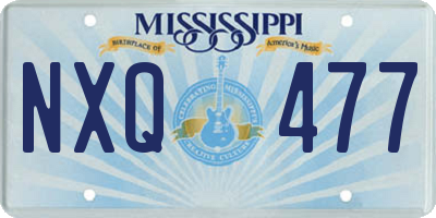MS license plate NXQ477