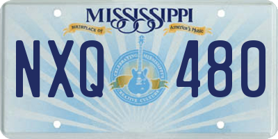 MS license plate NXQ480