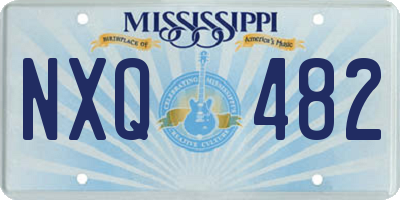 MS license plate NXQ482
