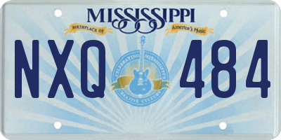 MS license plate NXQ484