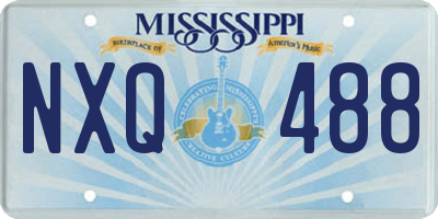 MS license plate NXQ488