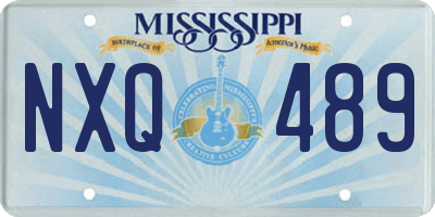 MS license plate NXQ489