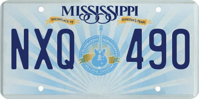 MS license plate NXQ490