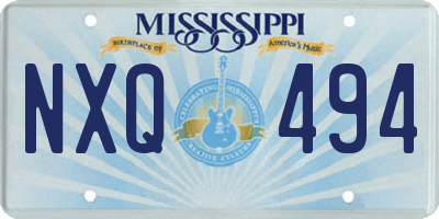 MS license plate NXQ494