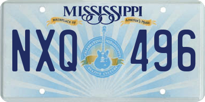 MS license plate NXQ496