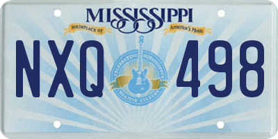 MS license plate NXQ498