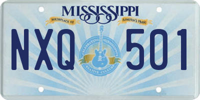MS license plate NXQ501