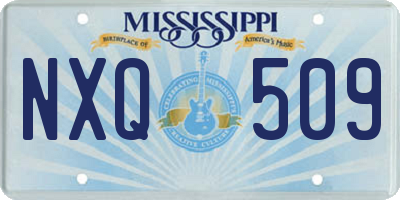 MS license plate NXQ509