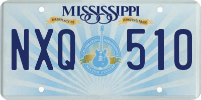 MS license plate NXQ510