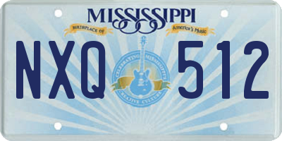 MS license plate NXQ512