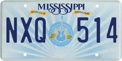 MS license plate NXQ514