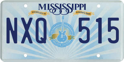 MS license plate NXQ515