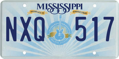 MS license plate NXQ517