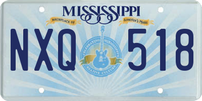 MS license plate NXQ518