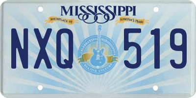 MS license plate NXQ519