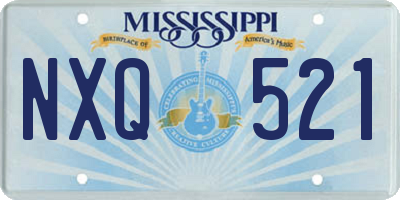 MS license plate NXQ521
