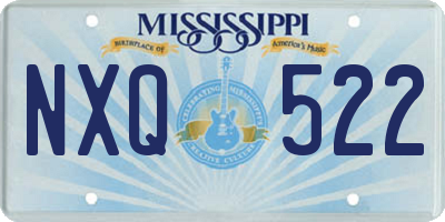 MS license plate NXQ522