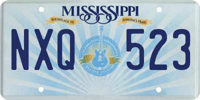 MS license plate NXQ523