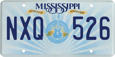 MS license plate NXQ526