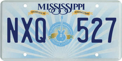 MS license plate NXQ527