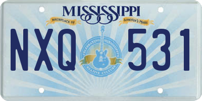 MS license plate NXQ531